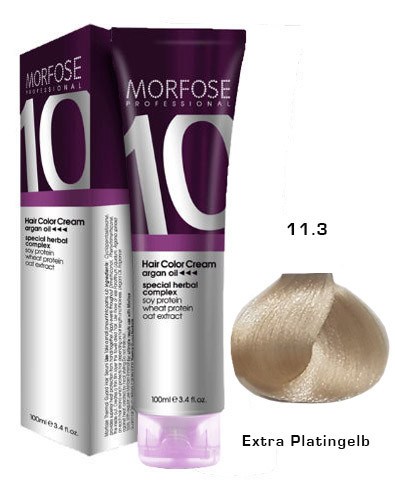 Morfose 10 Creme Haarfarbe Farbton Nr.: 11.3 Extra Platingelb