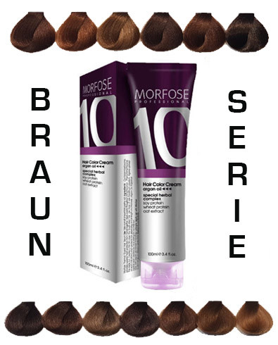Morfose 10 Creme Haarfarbe Farbton Braun Serie