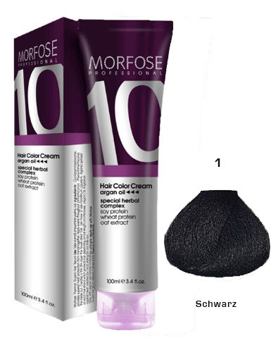 Morfose 10 Creme Haarfarbe Farbton Nr.: 1 Schwarz