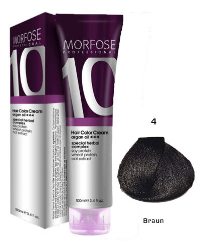 Morfose 10 Creme Haarfarbe Farbton Nr.: 4 Braun